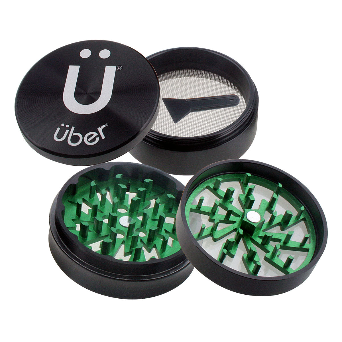 Uber 2.0 Grinder 2.5" 4pc CNC w/ Screen