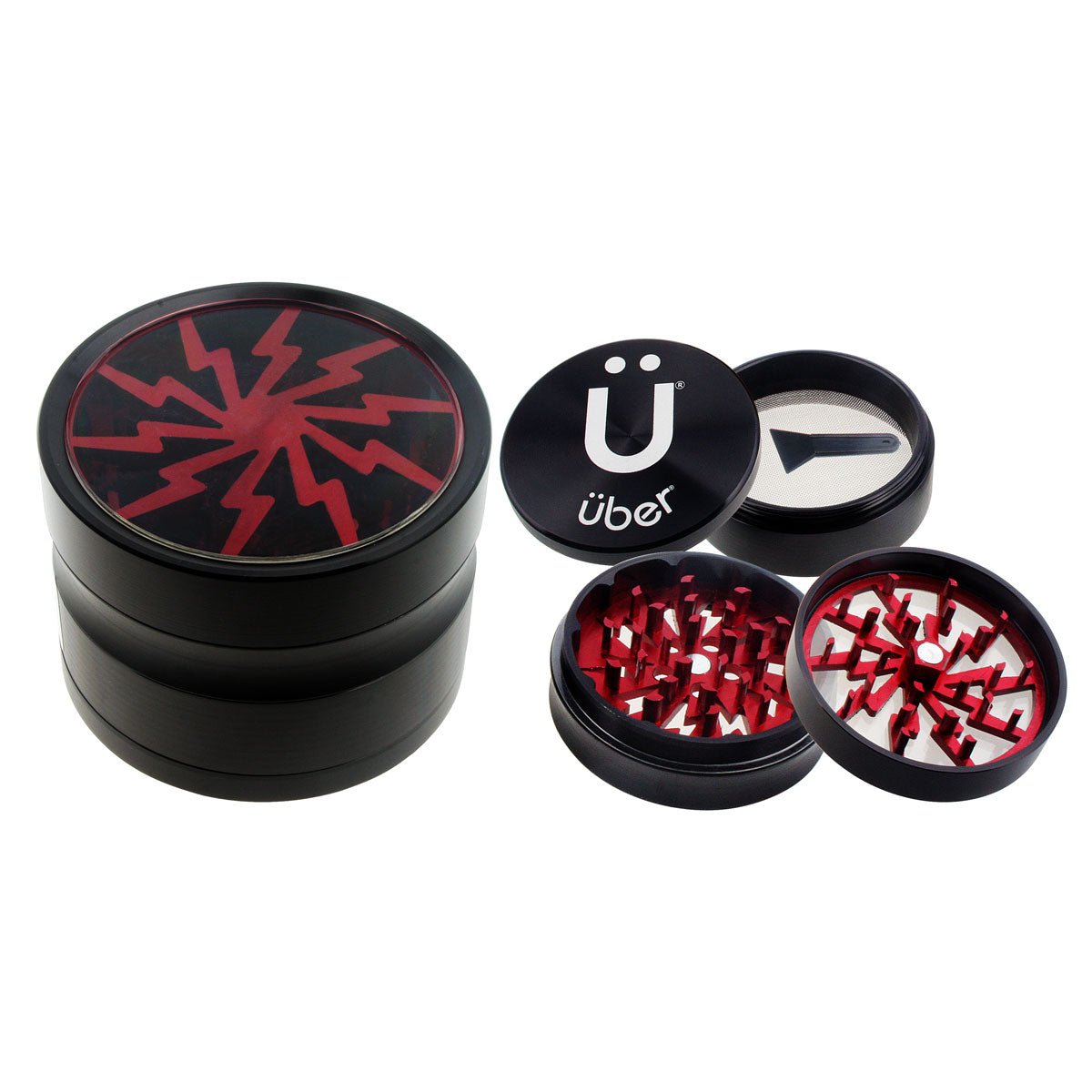 Uber 2.0 Grinder 2.5" 4pc CNC w/ Screen