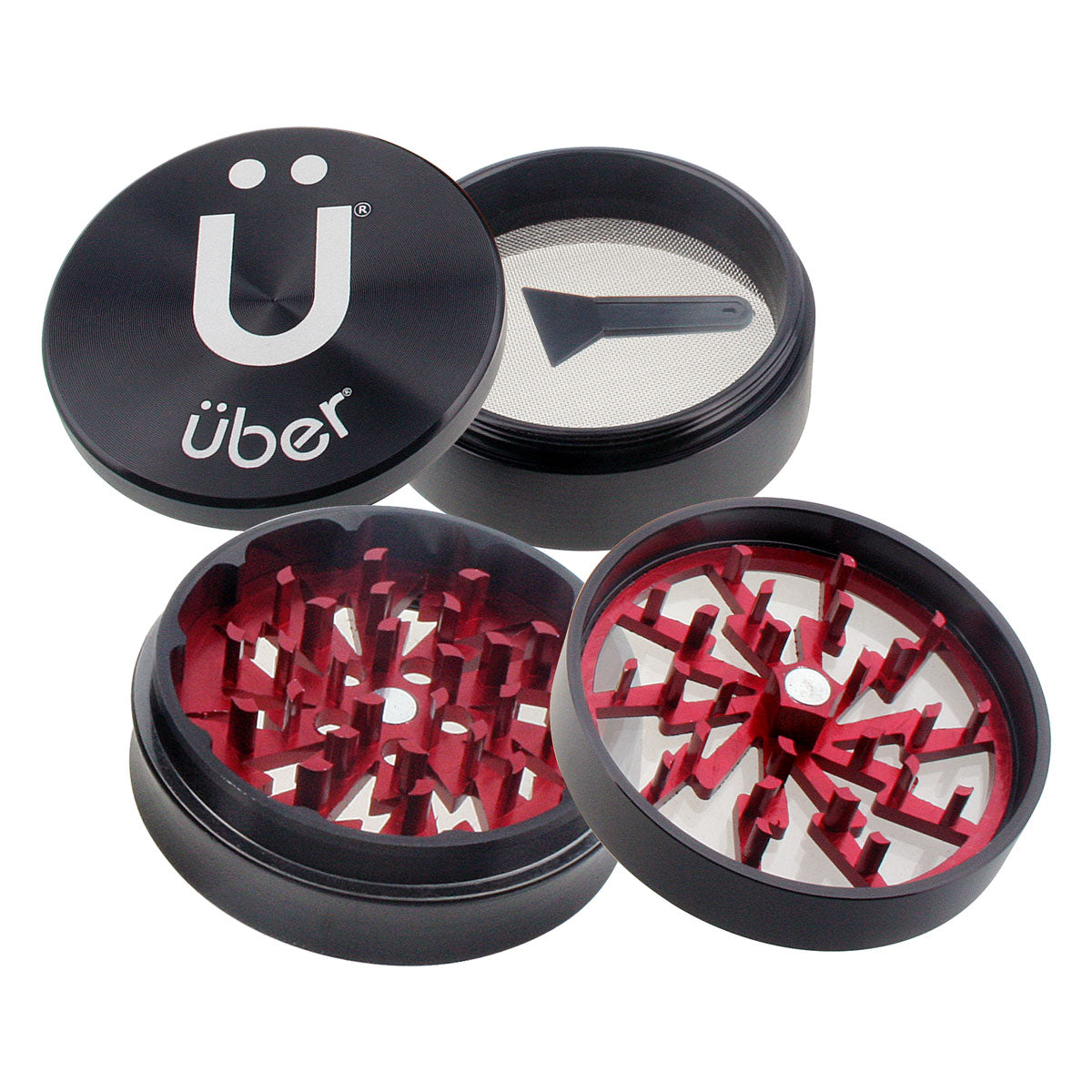 Uber 2.0 Grinder 2.5" 4pc CNC w/ Screen