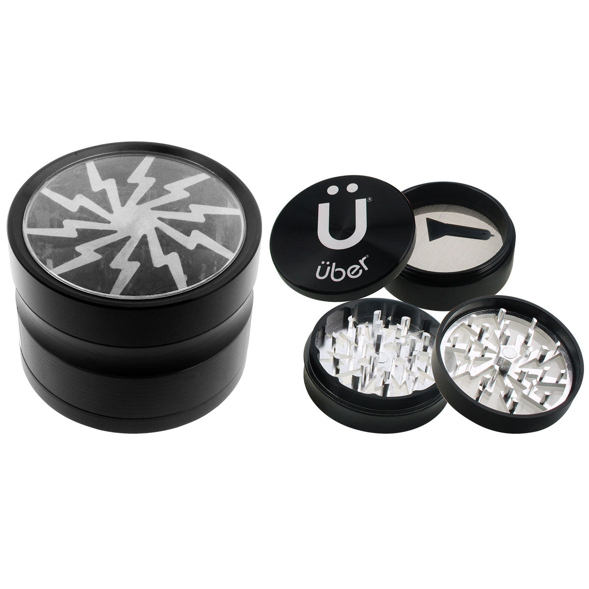 Uber 2.0 Grinder 2.5" 4pc CNC w/ Screen