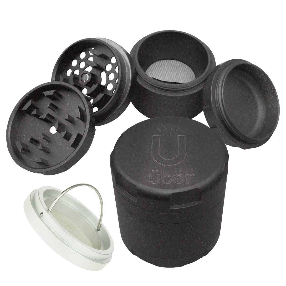 Uber 4.2 Non Stick Grinder 4pc 2.5" 63mm CNC - Matte