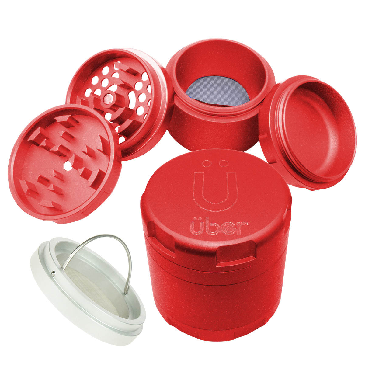 Uber 4.2 Non Stick Grinder 4pc 2.5" 63mm CNC - Matte