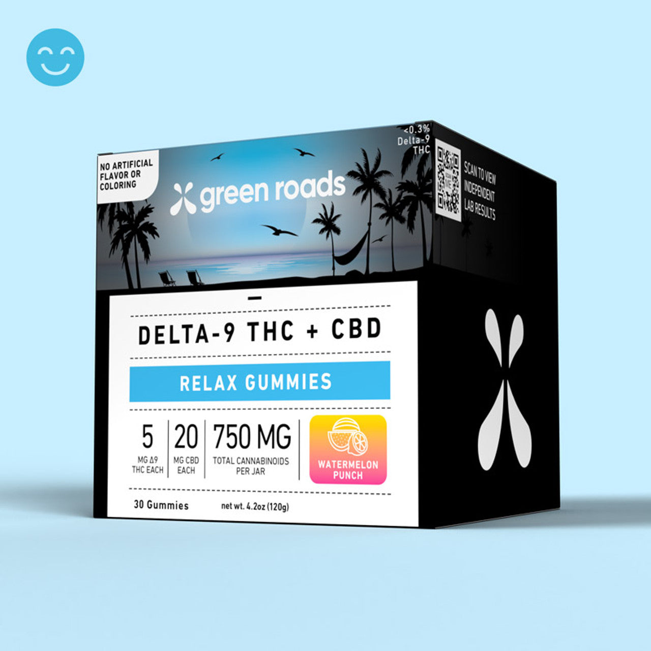 Green Roads CBD + THC Relax Gummies 750mg
