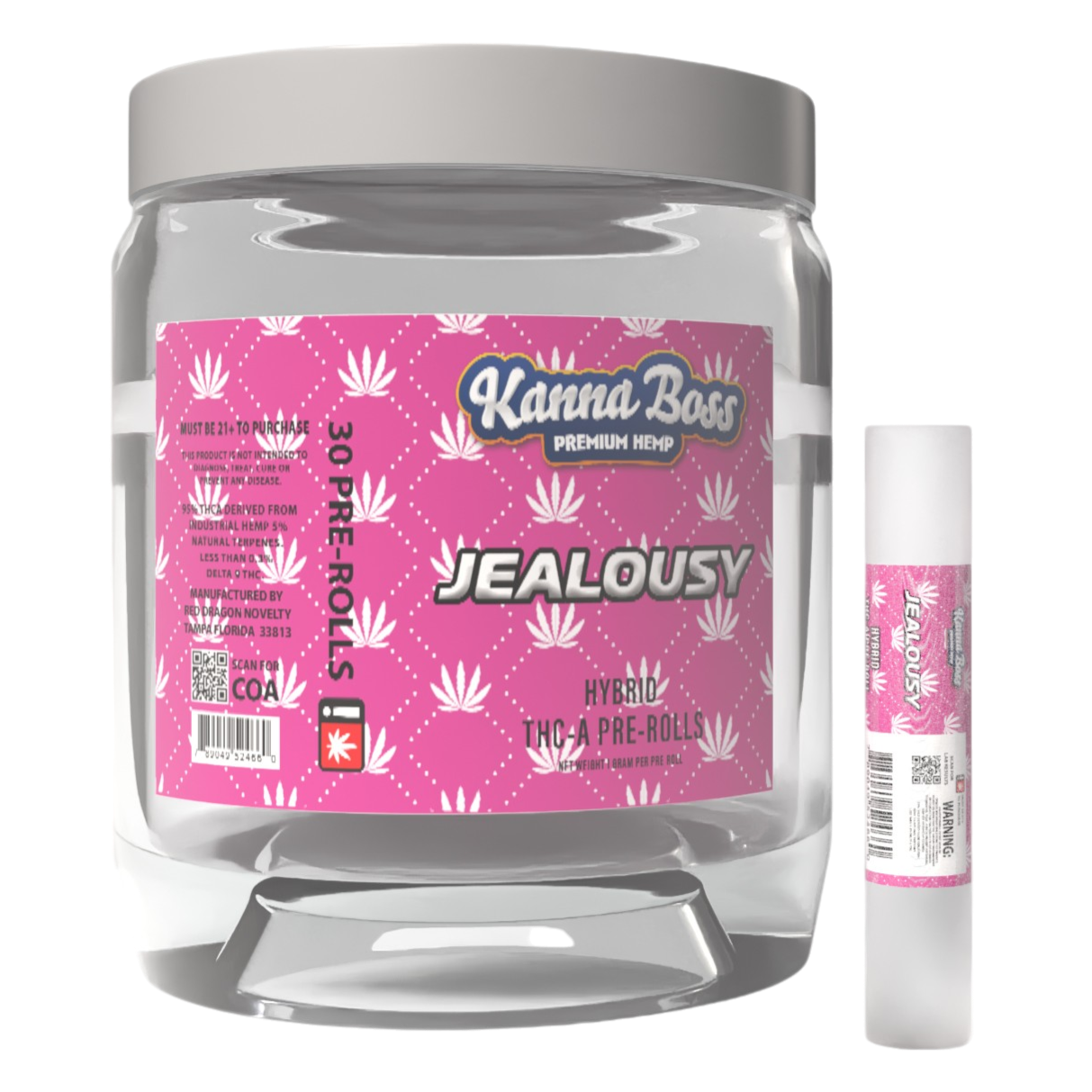 KANNA BOSS JEALOUSY THC-A - 30 CT PRE-ROLL