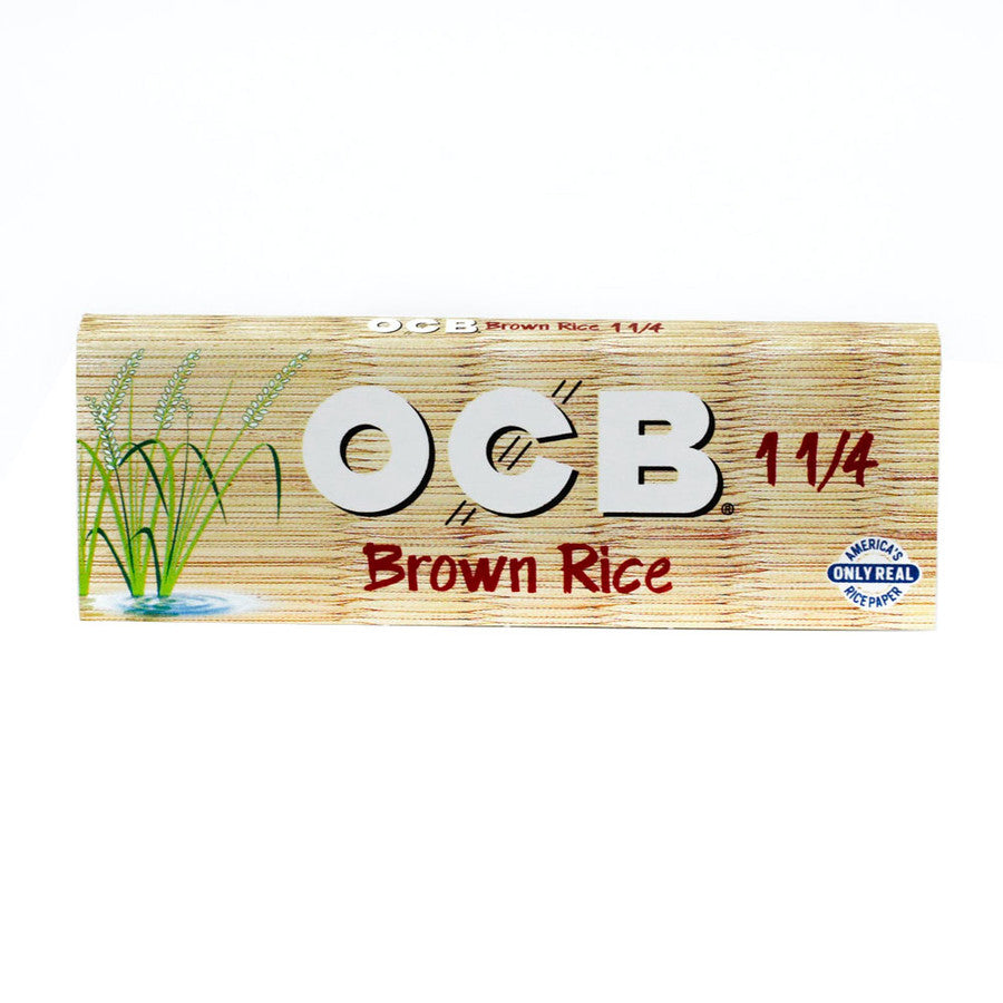 Ocb Brown Rice Paper 1 1/4 Size Ultra Thin Unbleached - 24 Pack Per Box