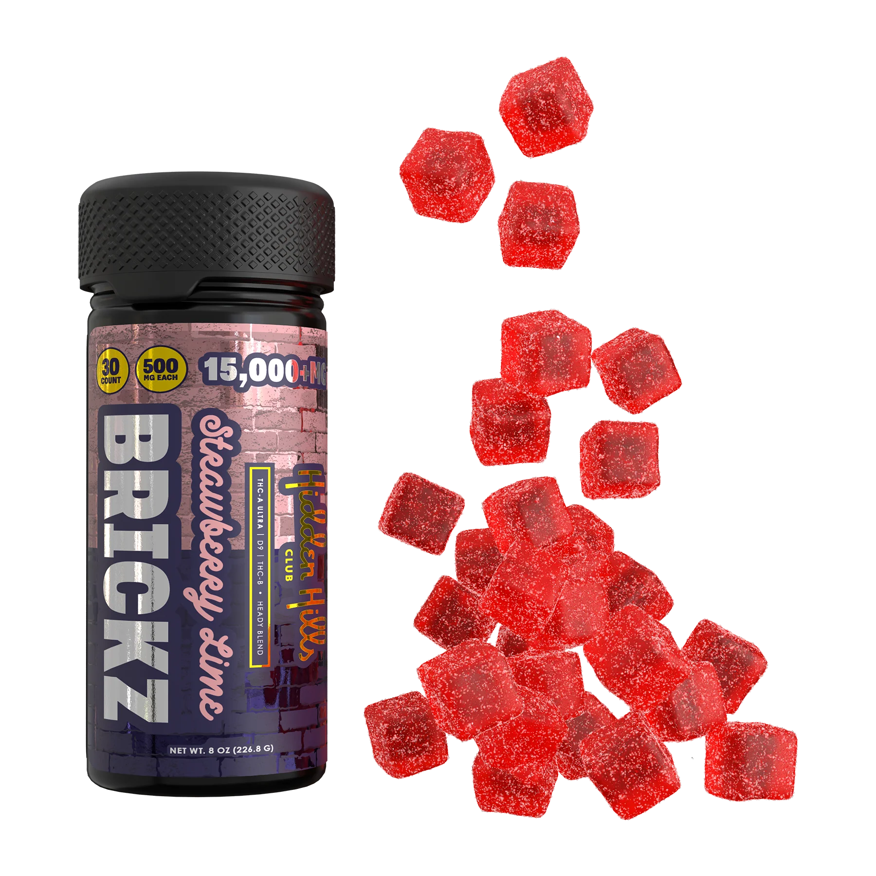 Hidden Hills Brickz 500mg THC-A Gummies
