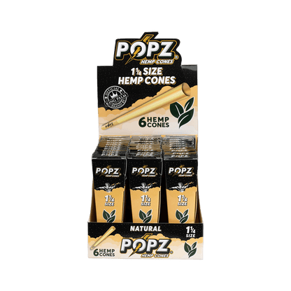 King Palm - 1 1/4 Size Hemp Cones - 6 Counts Per Pack - 30 Packs Per Box