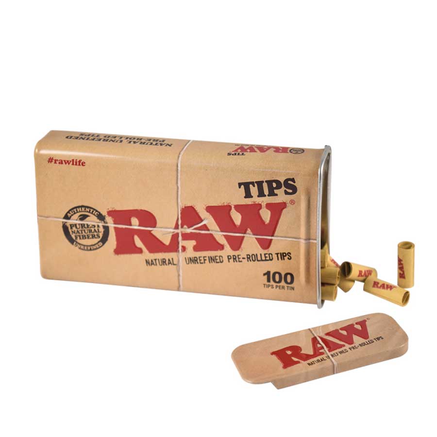RAW Pre Rolled Tips 1 Tin or Display of 6 Tin