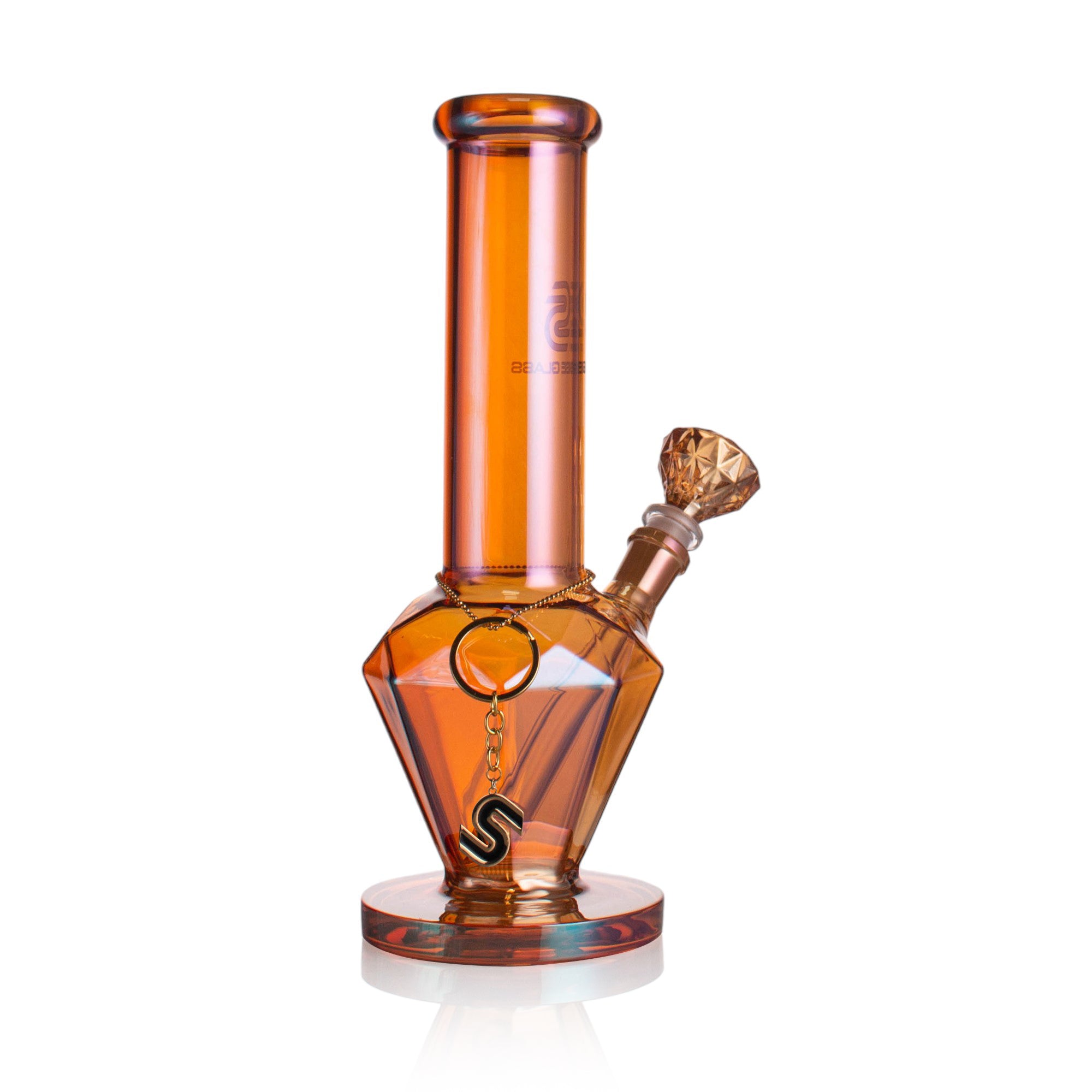 SENSE GLASS Diamond Beaker 12" - Rose Gold detail