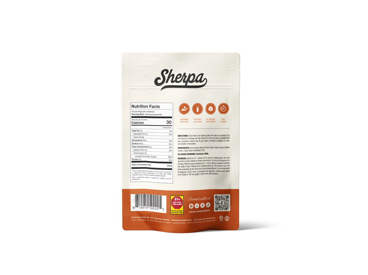 Sherpa Caramel Bites 200mg