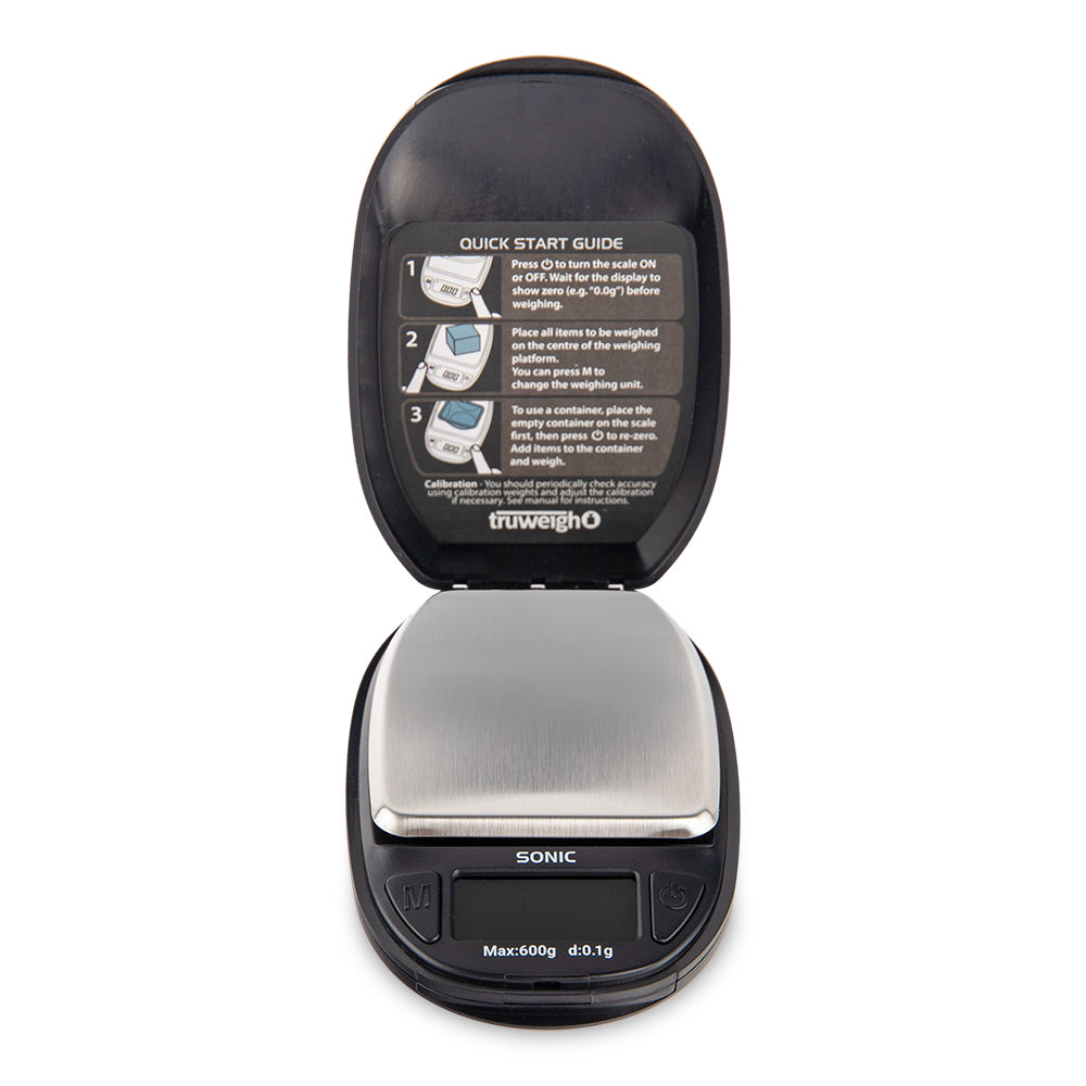 Truweigh Sonic Digital Scale 600g x 0.1g Black
