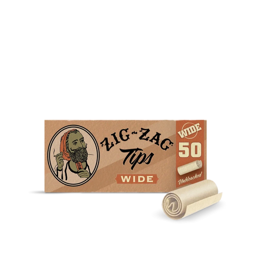 Zig Zag Tips Wide - 50 Tips/Booklet - 50 Packs Per Box