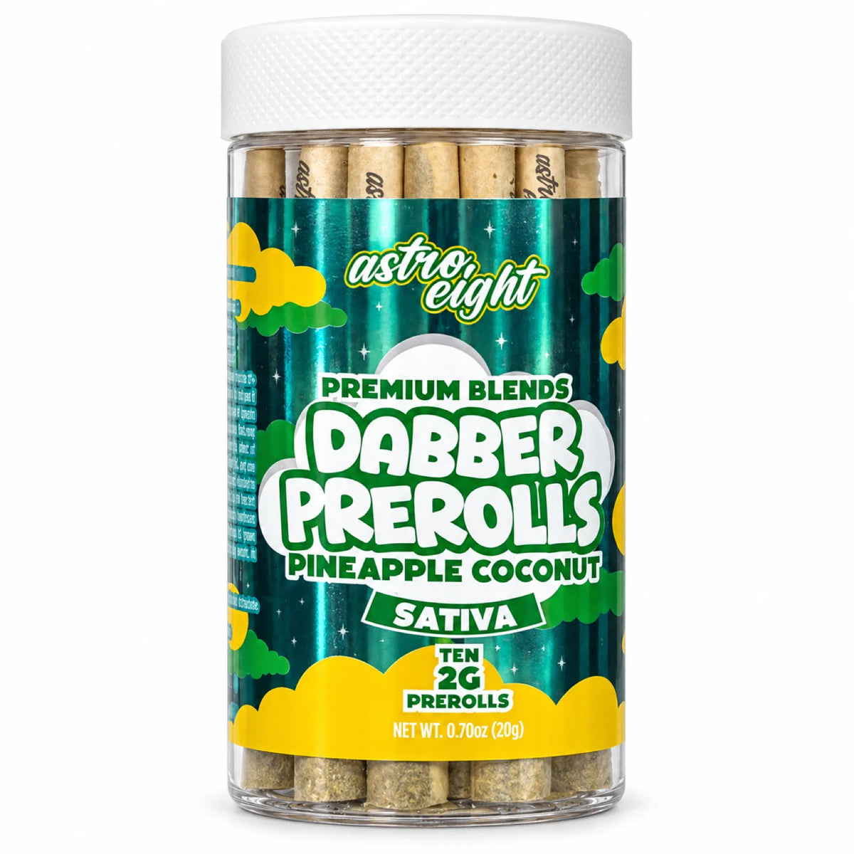 Astro Eight Dabber Prerolls 2g CBD Pre Rolls 10ct Jar