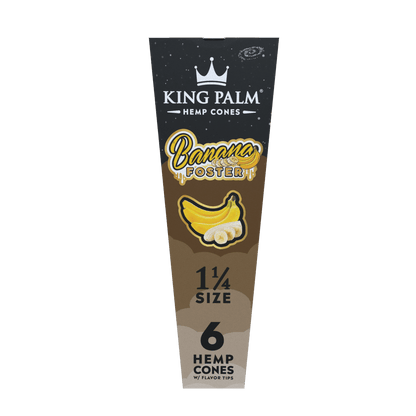 King Palm - 1 1/4 Size Hemp Cones - 6 Counts Per Pack - 30 Packs Per Box