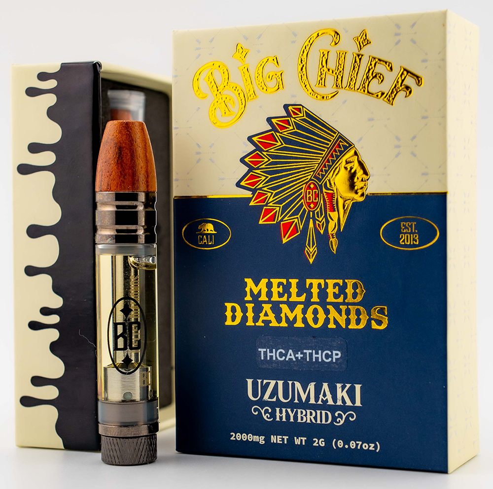 Big Chief Melted Diamonds THCA+THCP Cart + Battery Bundle