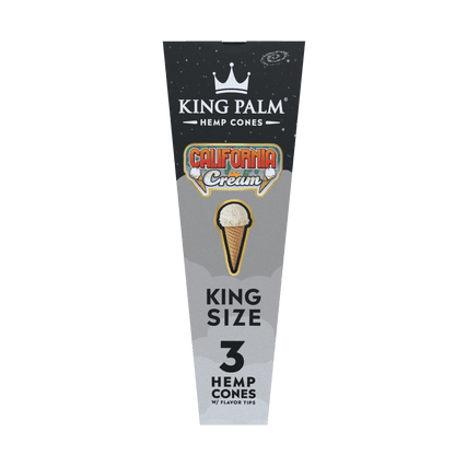 King Palm - KING SIZE Hemp Cones - 3 Counts Per Pack - 30 Packs Per Box