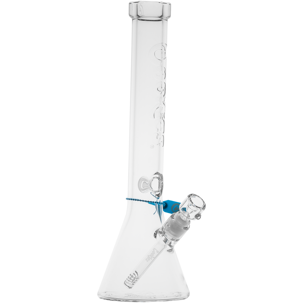 Cookies 17" Flame Beaker Water Pipe Clear Logo
