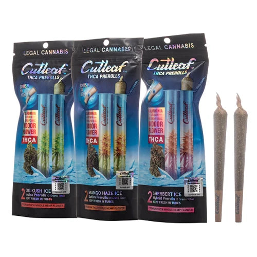 CUTLEAF THC-A CRUSH ICE PRE ROLLS 2G
