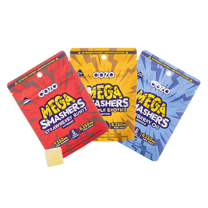 Dozo THC Mega Smashers Gummies - 6250mg