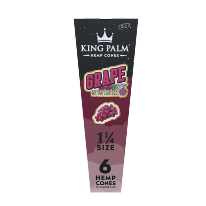 King Palm - 1 1/4 Size Hemp Cones - 6 Counts Per Pack - 30 Packs Per Box