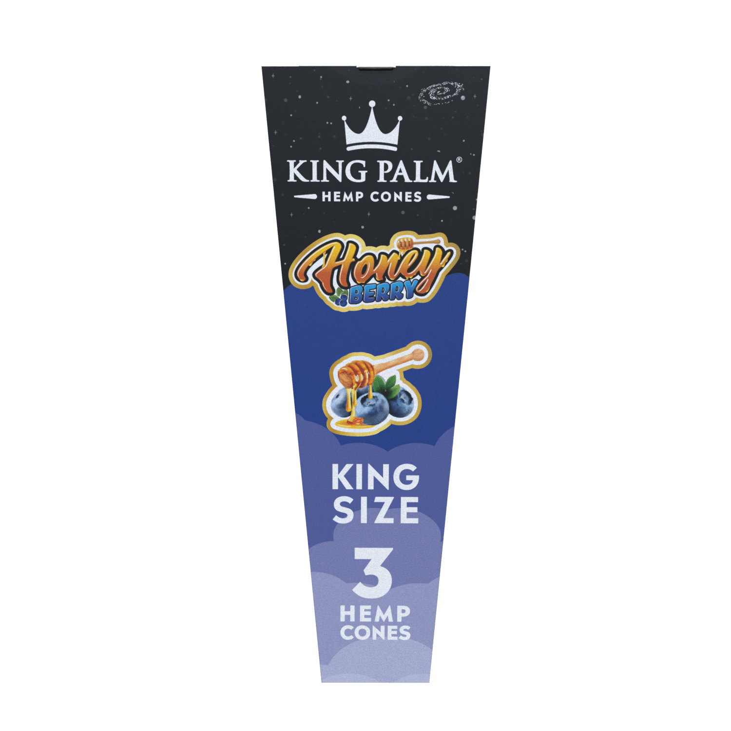 King Palm - KING SIZE Hemp Cones - 3 Counts Per Pack - 30 Packs Per Box