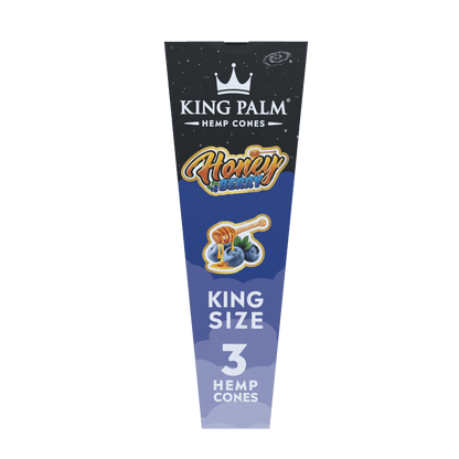 King Palm - KING SIZE Hemp Cones - 3 Counts Per Pack - 30 Packs Per Box