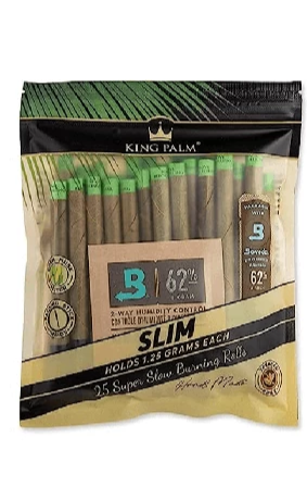 King Palm Slim Size Rolling Cones - 25 Piece Per Pack - 8 Pack Per Box