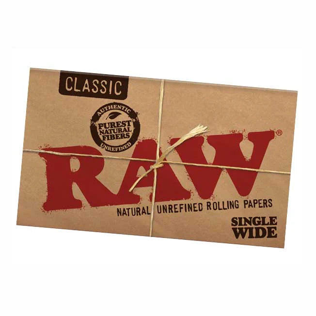 Raw Classic Single Wide Rolling Papers, 25 Booklets