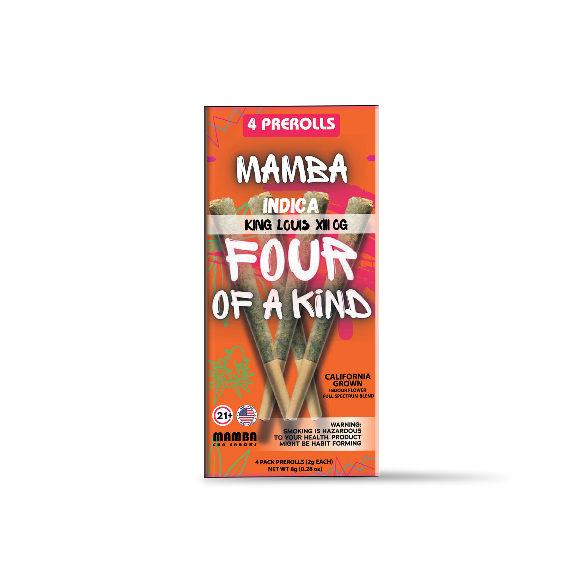 Mamba Four of a Kind 8g Pre Rolls