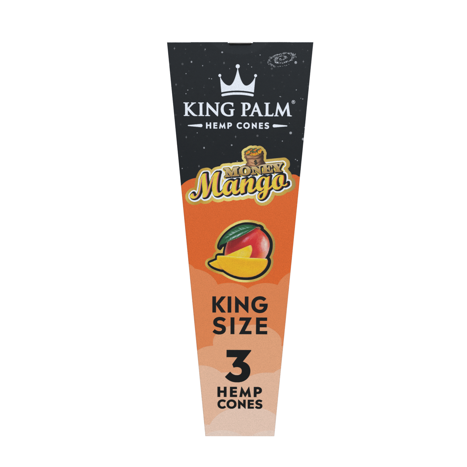 King Palm - KING SIZE Hemp Cones - 3 Counts Per Pack - 30 Packs Per Box