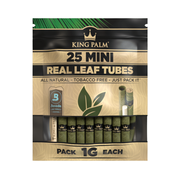 King Palm - Mini Size Rolling Cones - 25 Counts Per Pack - 8 Packs Per Box