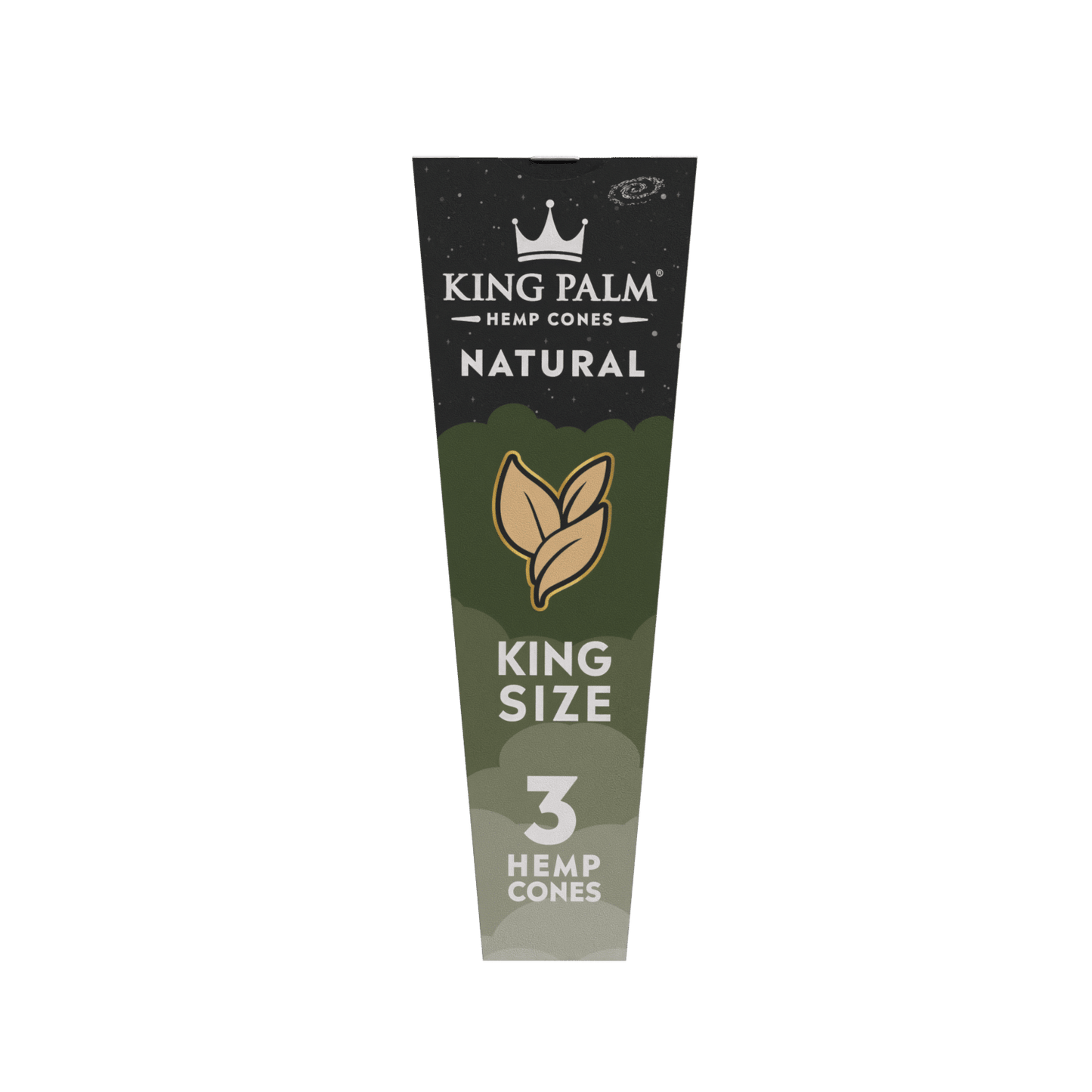 King Palm - KING SIZE Hemp Cones - 3 Counts Per Pack - 30 Packs Per Box