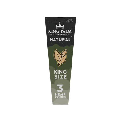 King Palm - KING SIZE Hemp Cones - 3 Counts Per Pack - 30 Packs Per Box