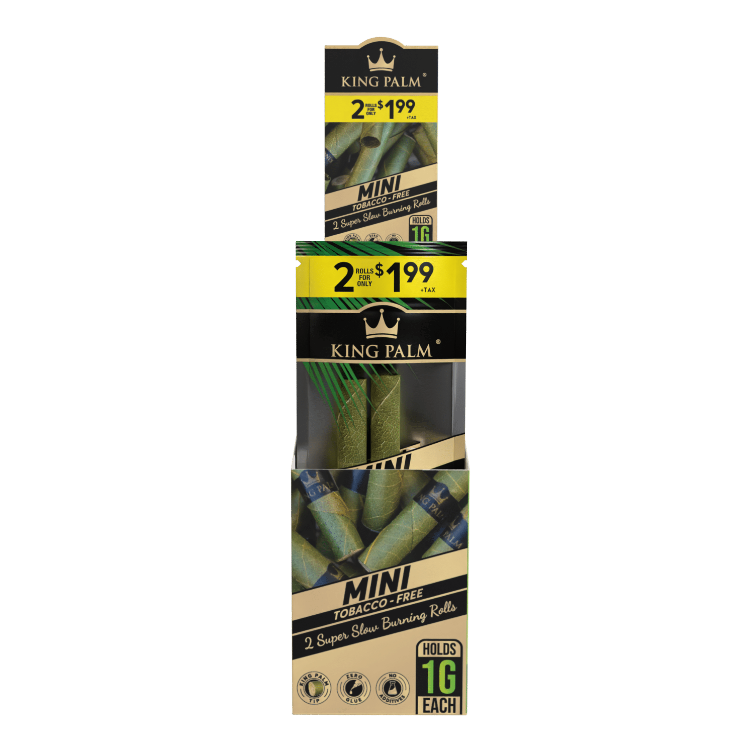 King Palm Mini Rollies - 2 Per Pack - 20 Packs Per Display