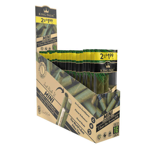 King Palm Mini Rollies - 2 Per Pack - 20 Packs Per Display