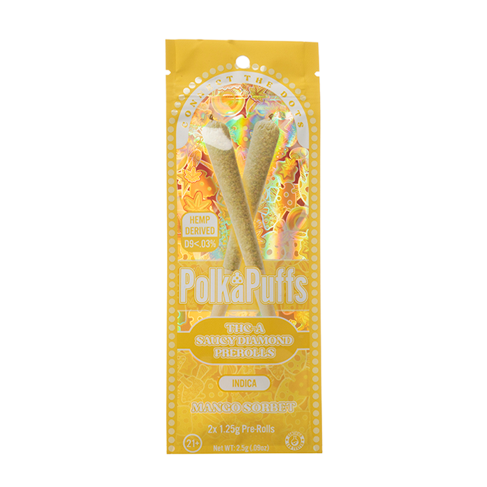 Polka Puffs THC-A Saucy Diamonds Pre Rolls