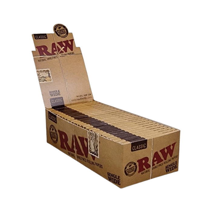 Raw Classic Single Wide Rolling Papers, 25 Booklets