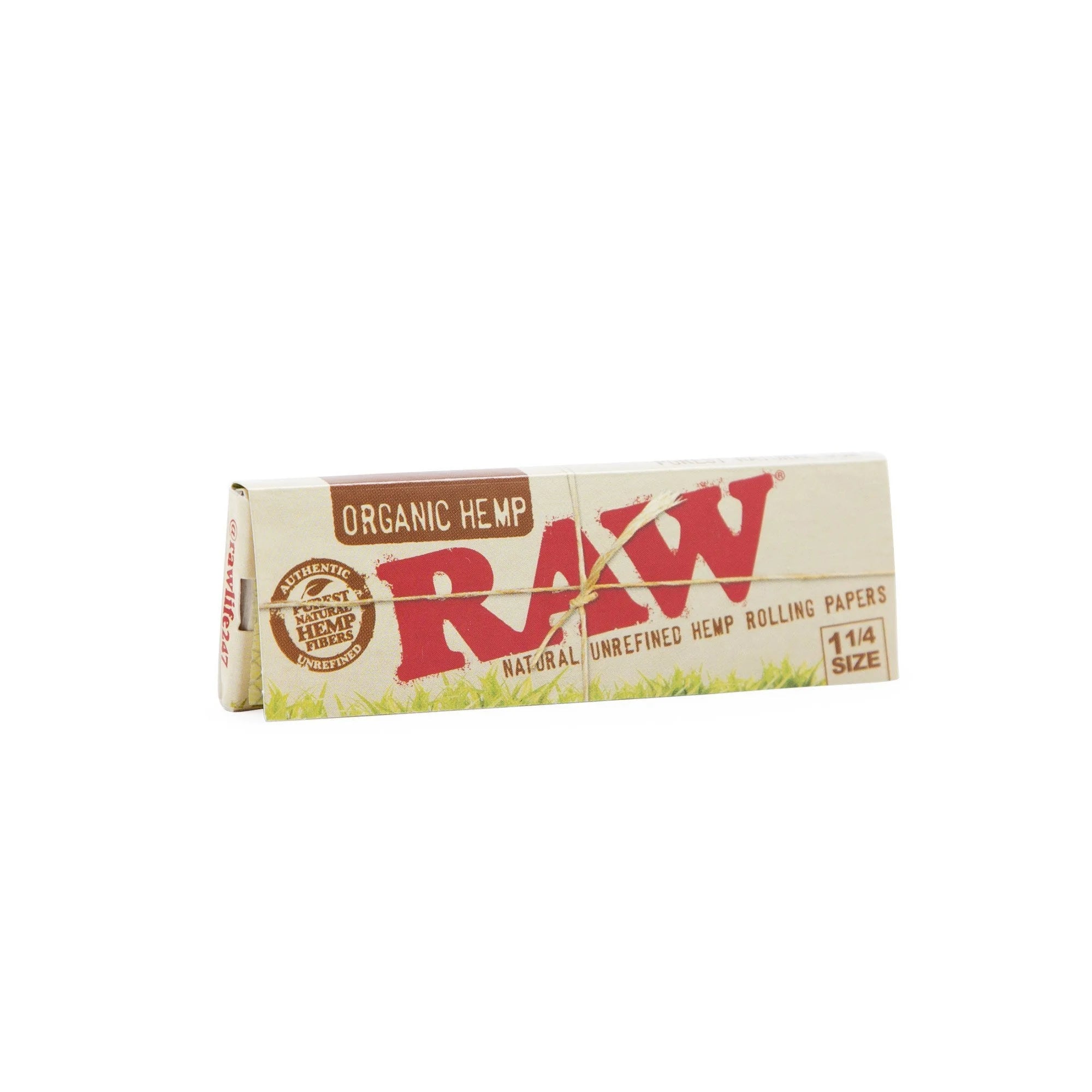 Raw Unrefined Organic Hemp 1 1/4 Size Rolling Papers - 24 Per Box