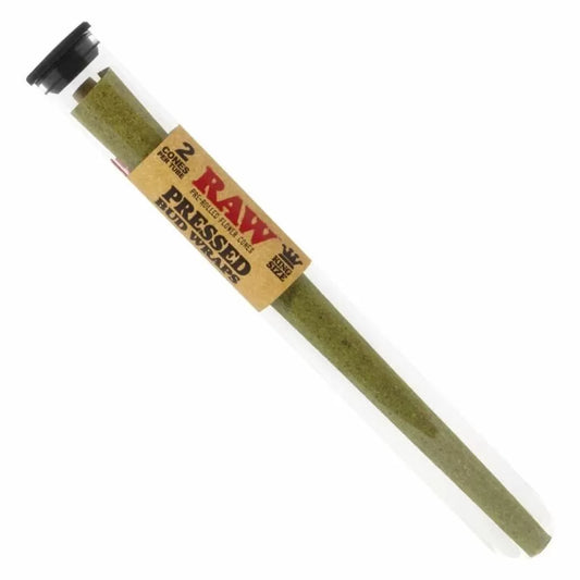 Raw - Pressed Bud Wrap - Flower Cones - King Sized - 2 Counts Per Tube - 12 Tubes Per Box