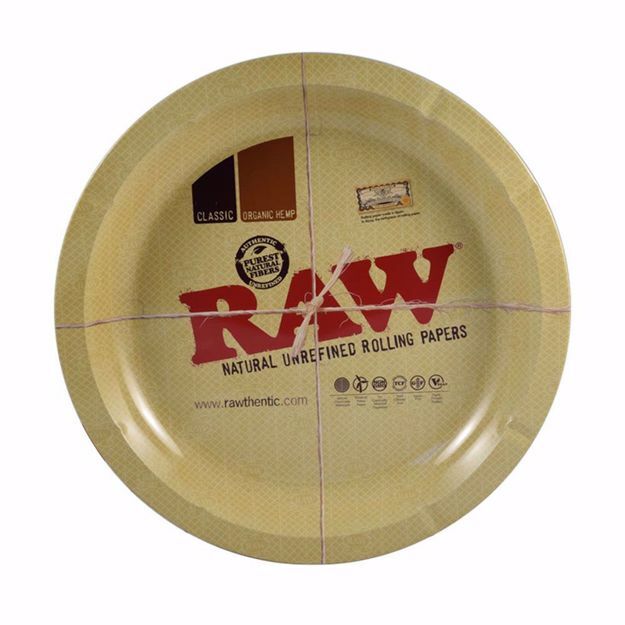 RAW 12" Round Metal Rolling Tray - Large