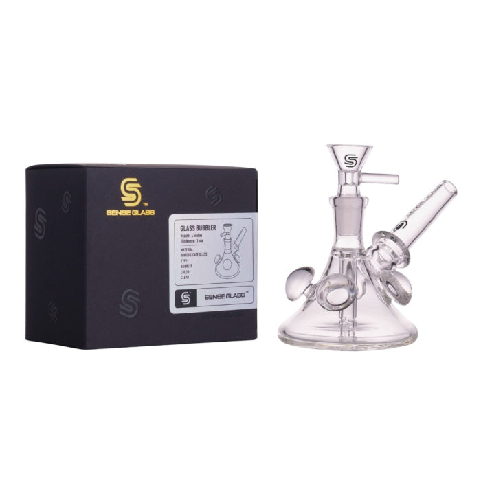 SENSE GLASS 4" GLASS BUBBLER