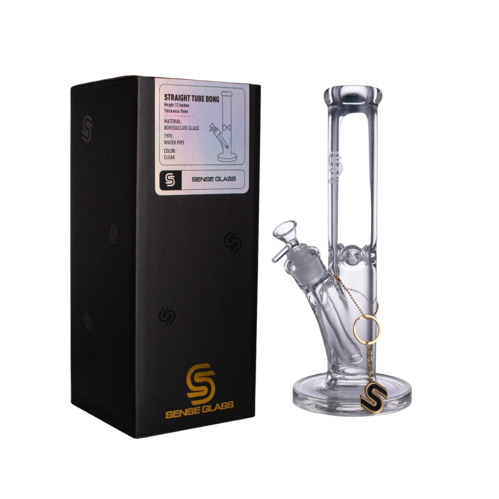 SENSE GLASS WATERPIPE 12" GLASS BEAKER CLEAR