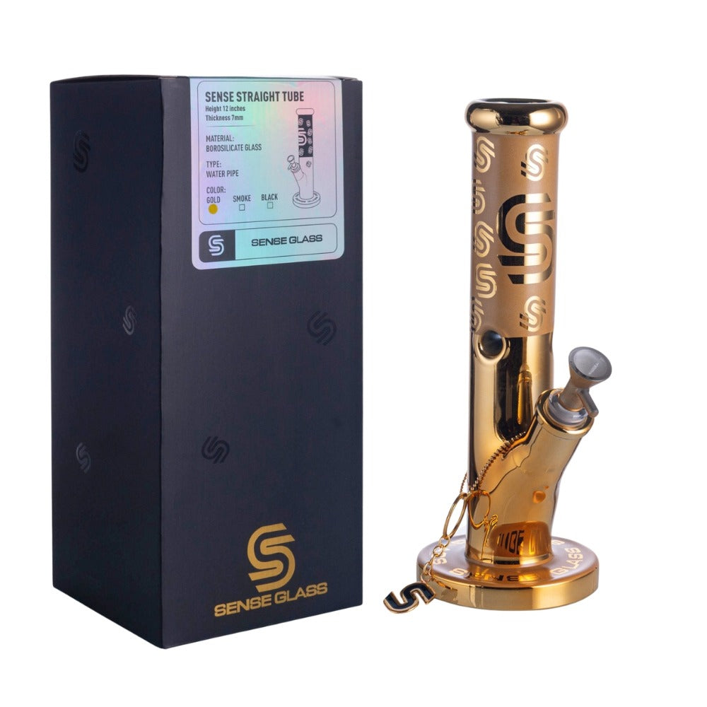 SENSE GLASS WATERPIPE 12" STRAIGHT TUBE 7mm