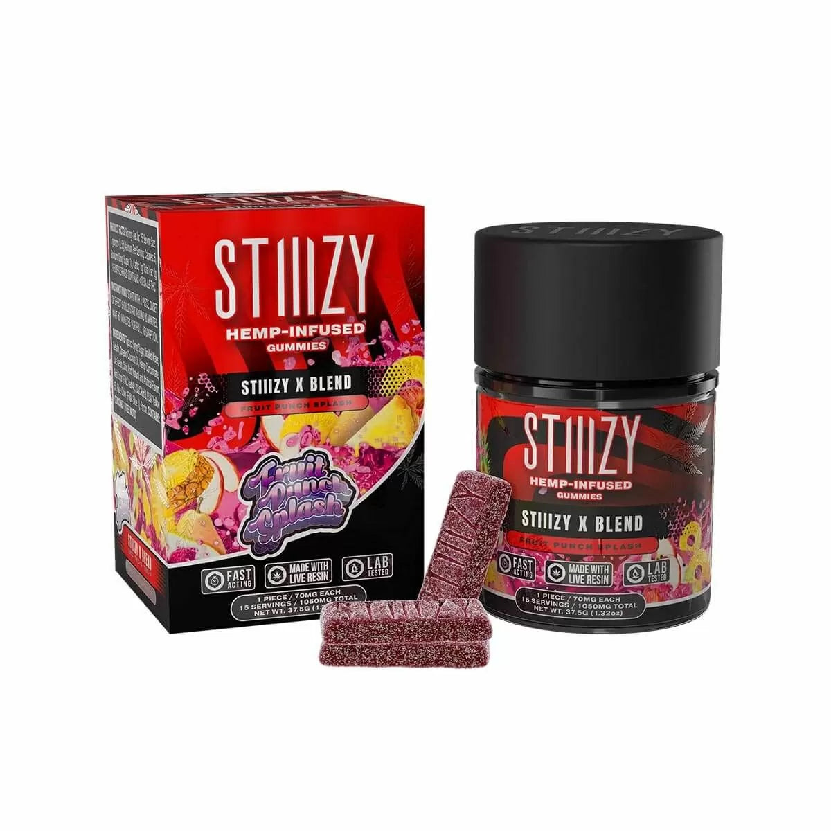 STIIIZY - X Blend - Gummies - 1050 mg - 15 Counts Per Jar