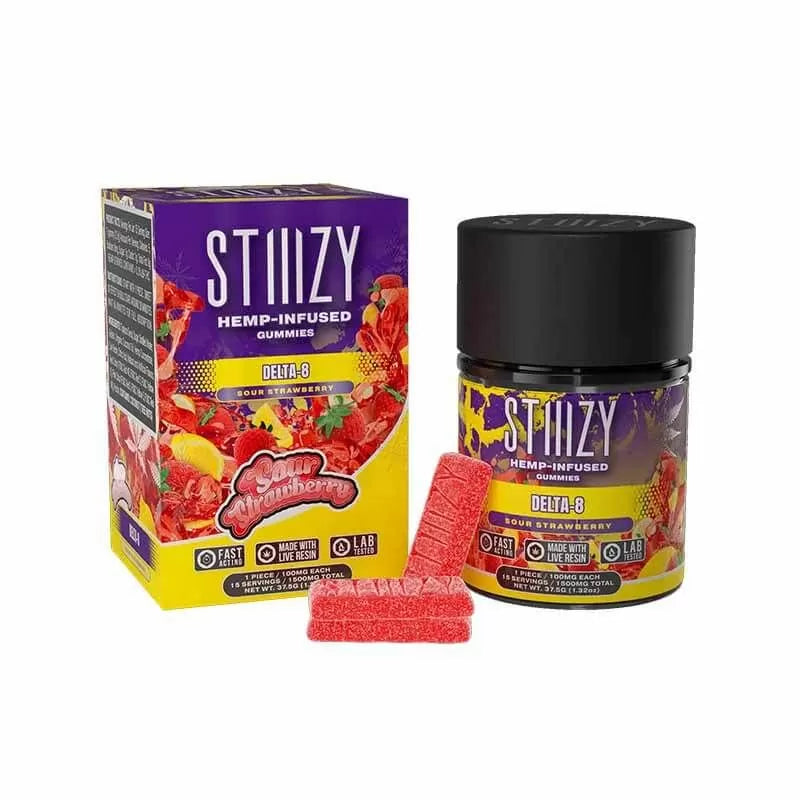 Stiiizy - Delta 8 Gummies - 1500 mg - 15 Counts Per Jar