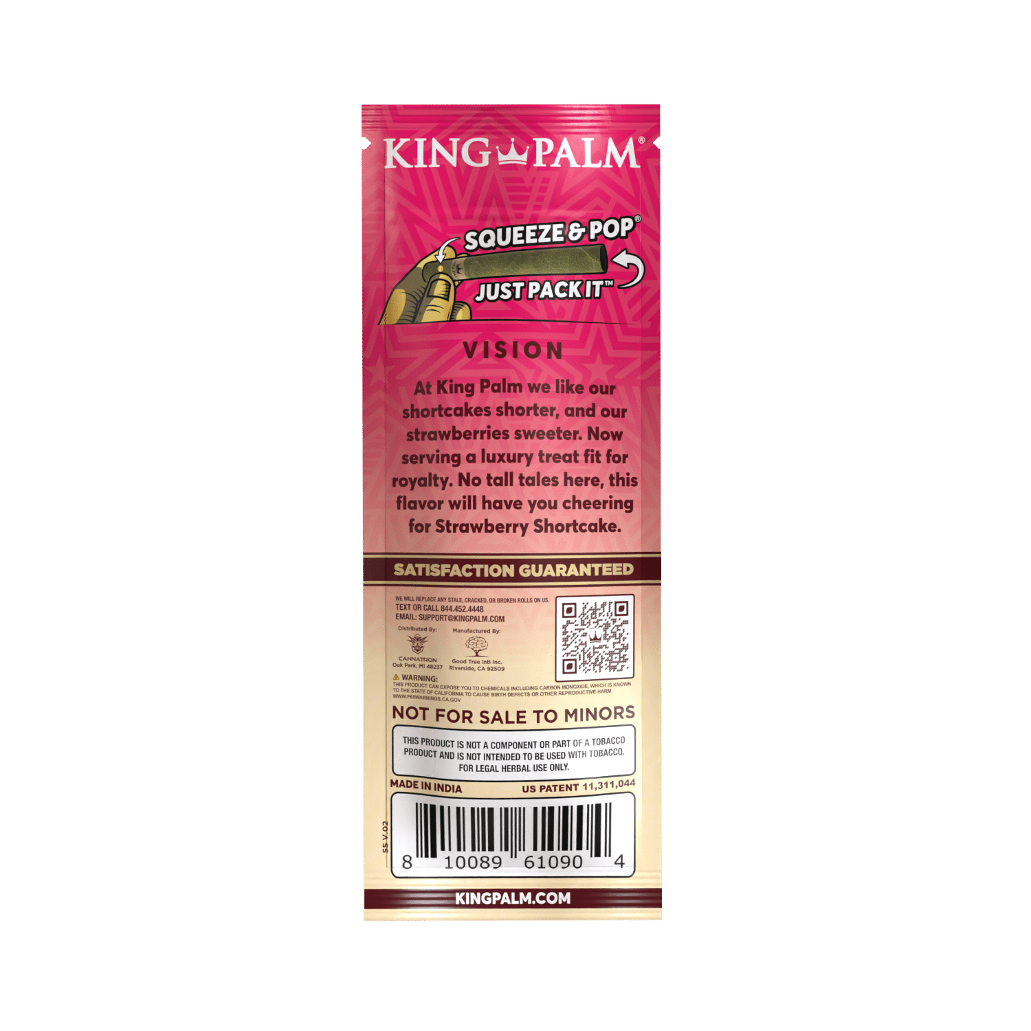 King Palm - Leaf Tubes Minis Rolls 1 Gram - 2 Counts Per Pack - 20 Packs Per Box