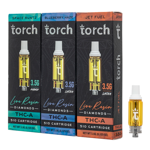 Torch THC-A Live Resin Diamonds 510 Cartridge 3.5G