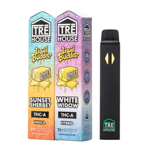 TRE HOUSE THC-A LIVE RESIN LIQUID BUDDER DISPOSABLE 2G