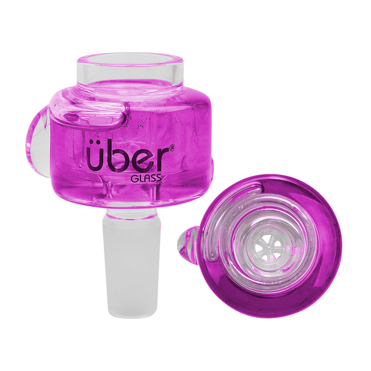Uber Glass 2.5" Freezable Bowl 14mm w/ Glass Screen Purple