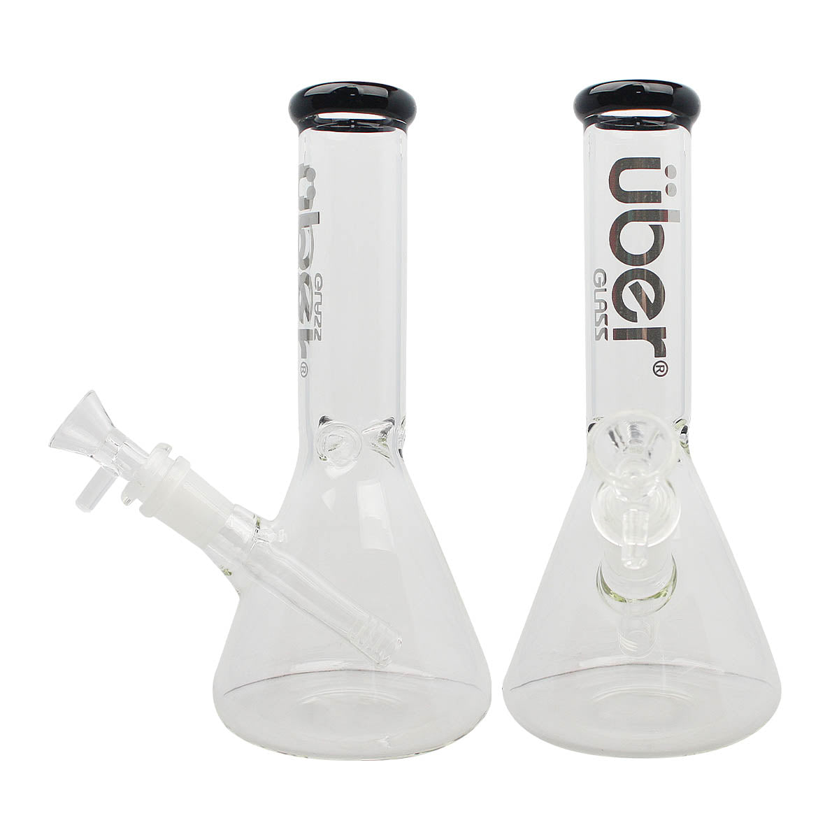 Uber GOG 8" Beaker Waterpipe Solid Black
